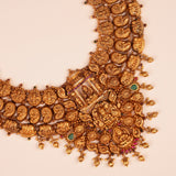 Traditional Goddess Lakshmi Bridal Gold Haram