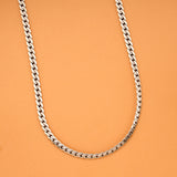 Silver Tone Curb Link Chain