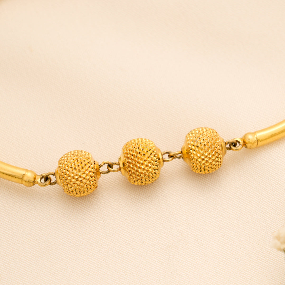 Modern Triple Ball Gold Kada