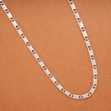 Modern Capsule Design Silver Men’s Chain