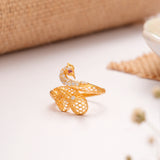 Classic Peacock Design Golden Ring