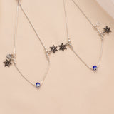 Modern Star Shape Silver Anklet