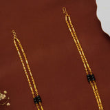 Traditional Mangal Sutra Black Beads Gold Chain