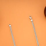 Silver Tone Curb Link Chain