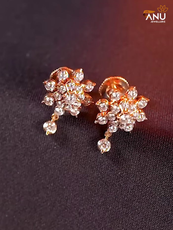 Diamond Blossom Earrings