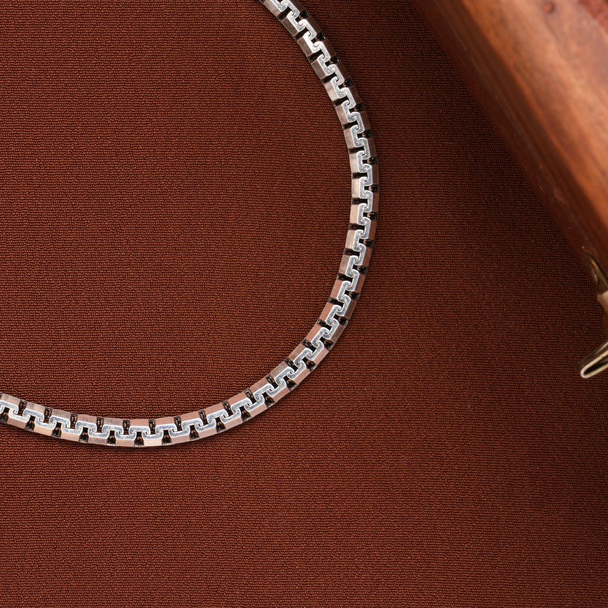 Square Box Link Silver Bracelet