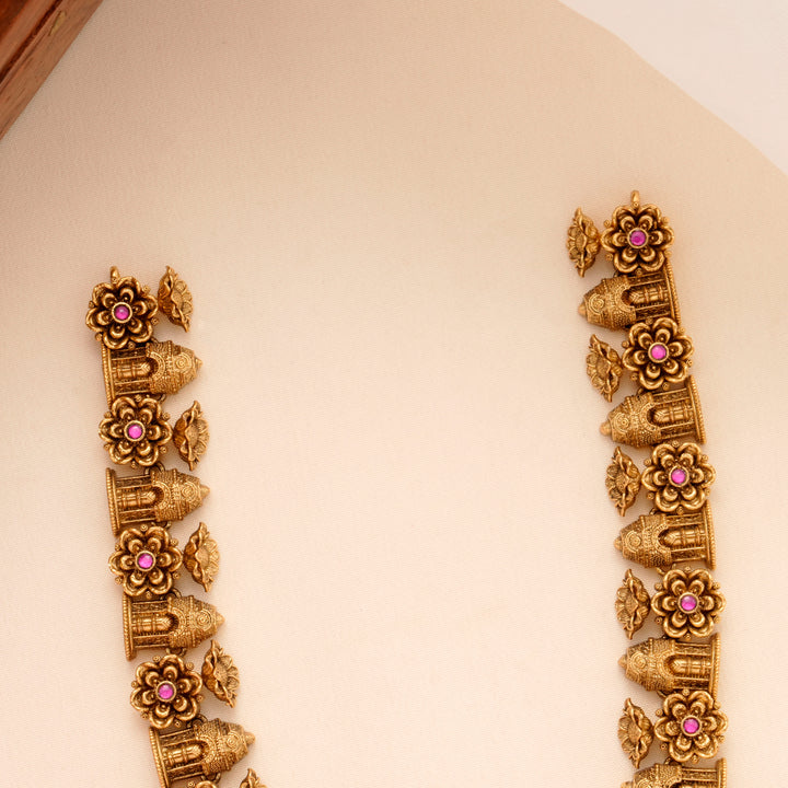 Antique Temple Inspired Elephant Necklace