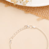 Red Bow Cartoon Girl Baby Silver Bracelet