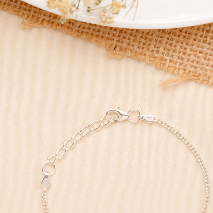 Red Bow Cartoon Girl Baby Silver Bracelet