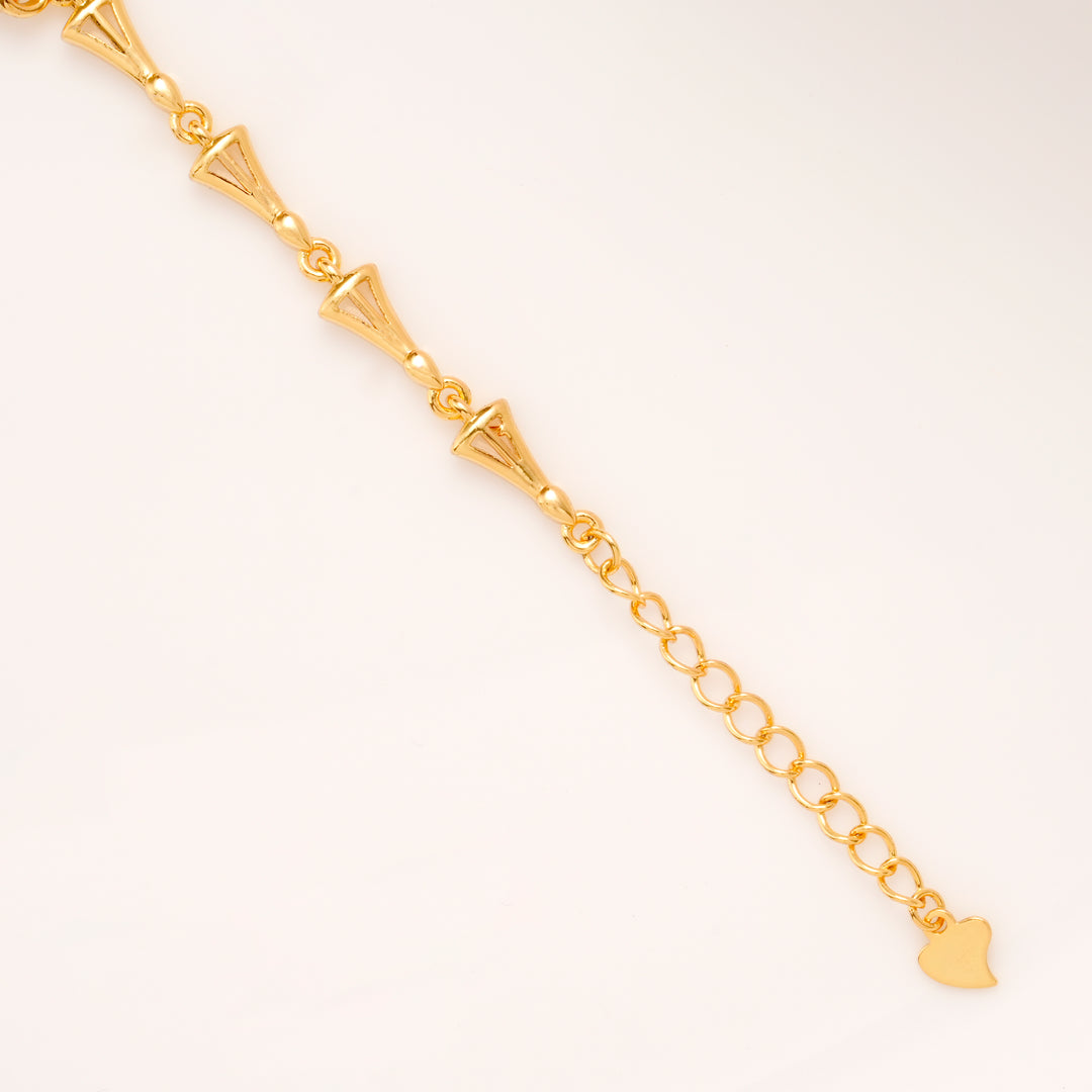 Golden Bloom Charm Bracelet