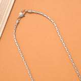Elegant Capsule Shaped Silver Men’s Chain