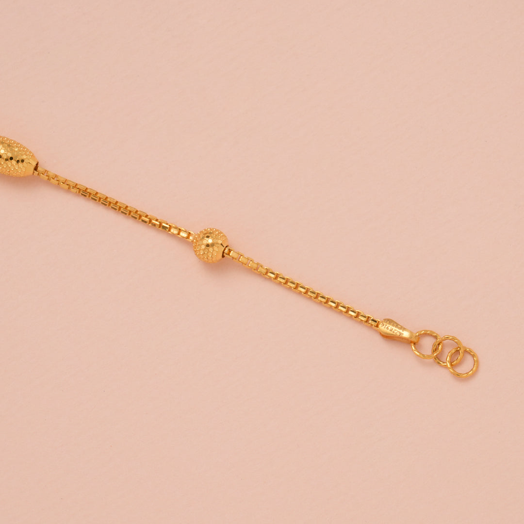 Minimal Gold Ball Bracelet for Women