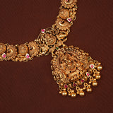 Classic Lakshmi Nagas with Ruby Gold Necklace