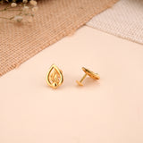 Leafy Breeze Shape Casting Golden Stud