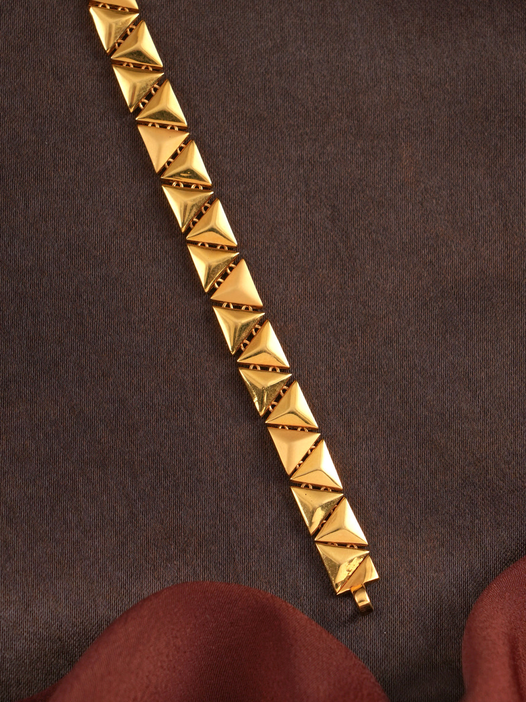 Trendy Triangle Gold Bracelet for Men