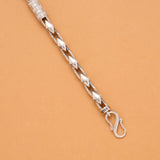 Silver Spiral Kite Shape Bracelet for Men