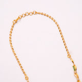 Modern U Shape Emerald Golden Necklace Set