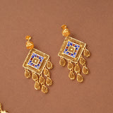 Turkey Dual Layer Golden Enamel Necklace Set
