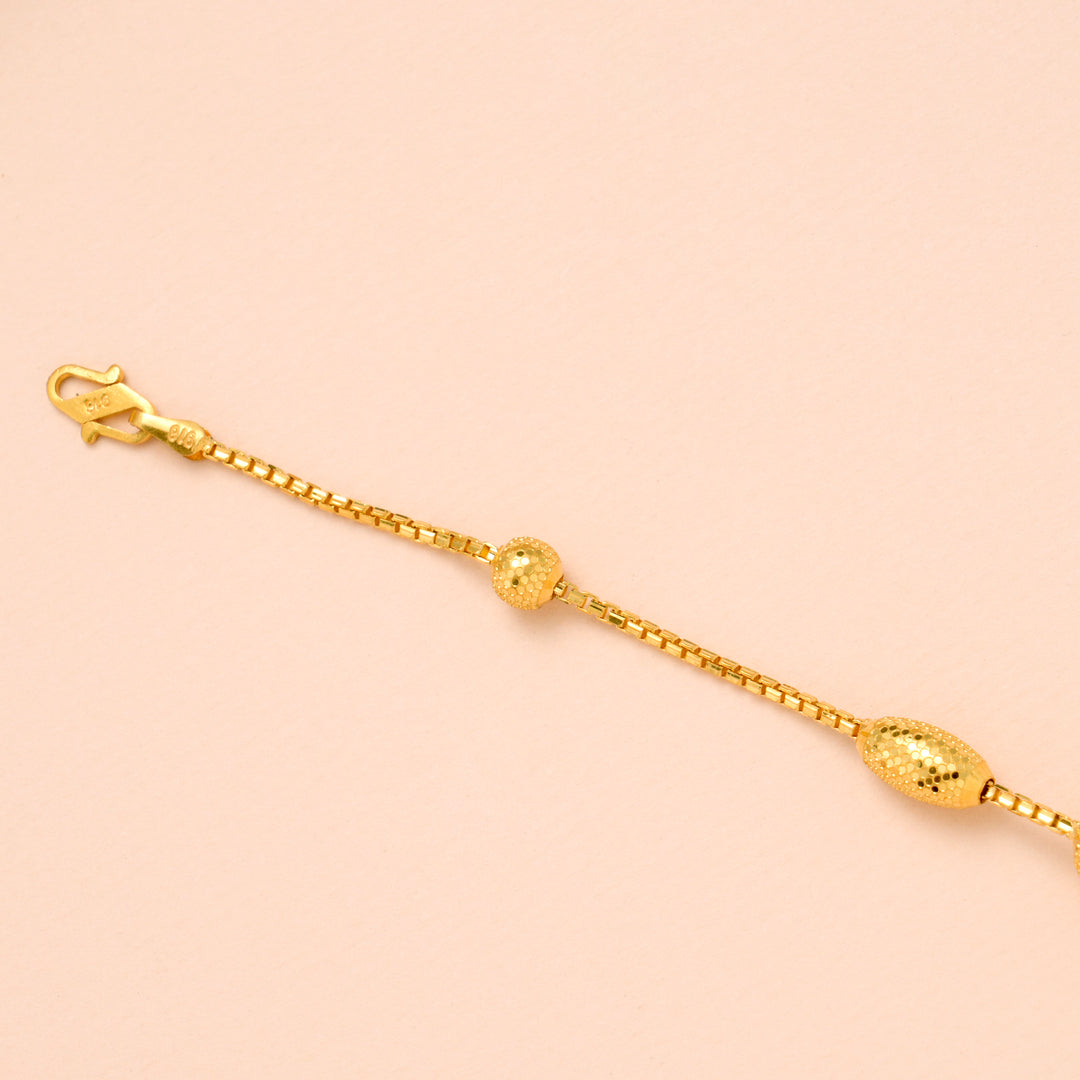 Minimal Gold Ball Bracelet for Women