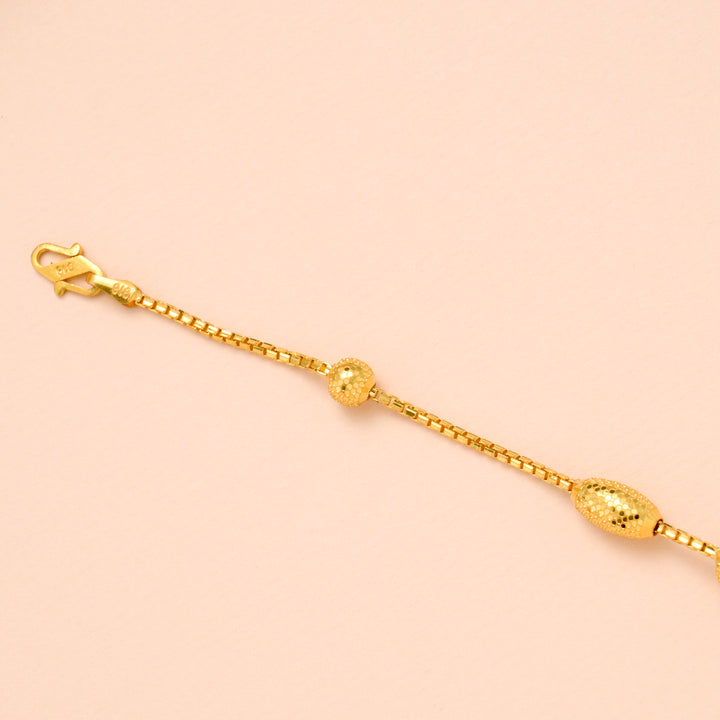 Minimal Gold Ball Bracelet for Women