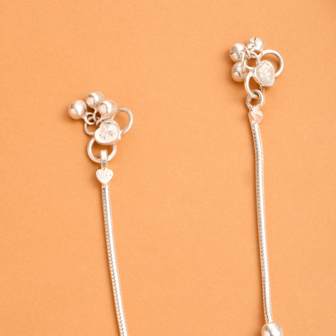 Rainbow Crystal Grace Silver Anklet