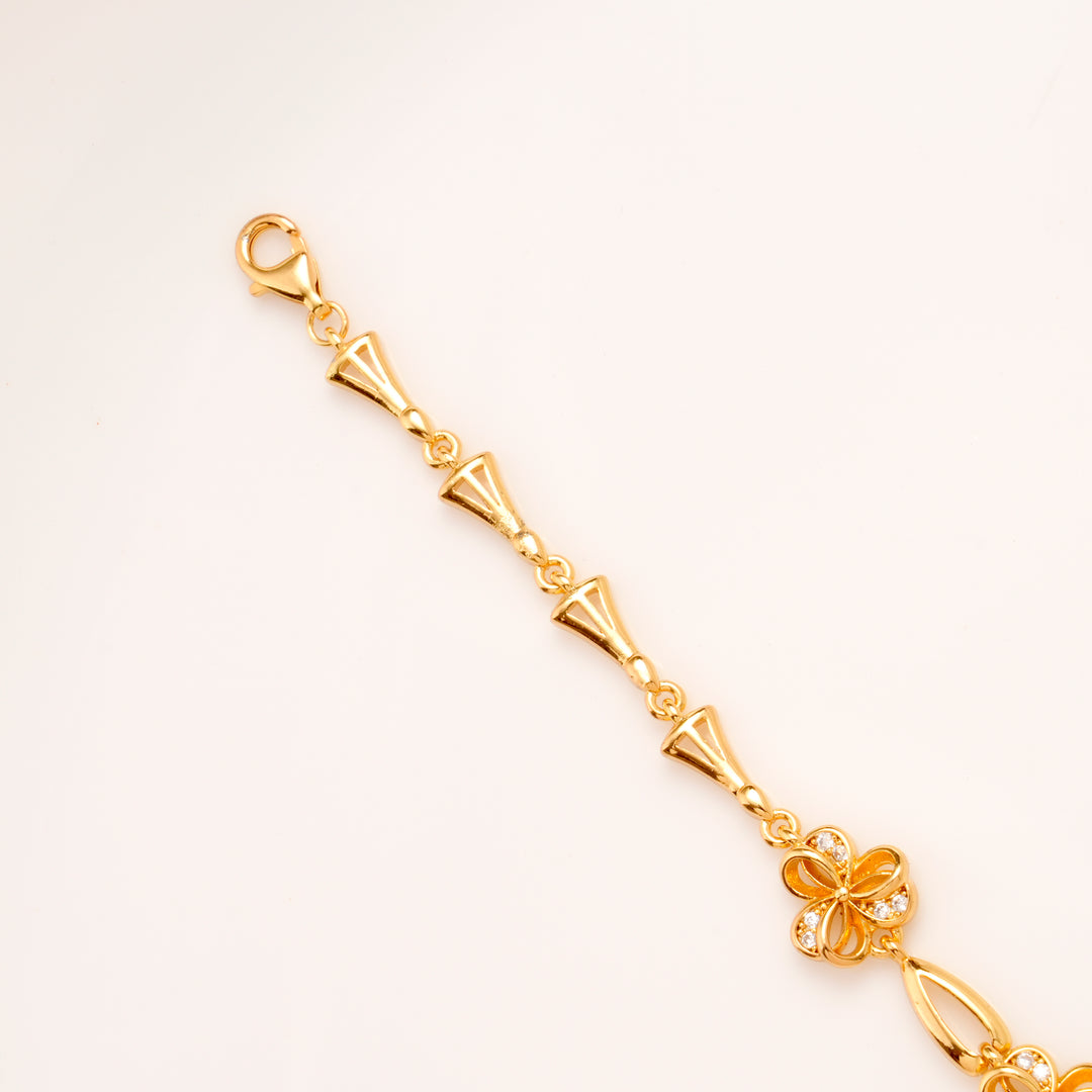 Golden Bloom Charm Bracelet