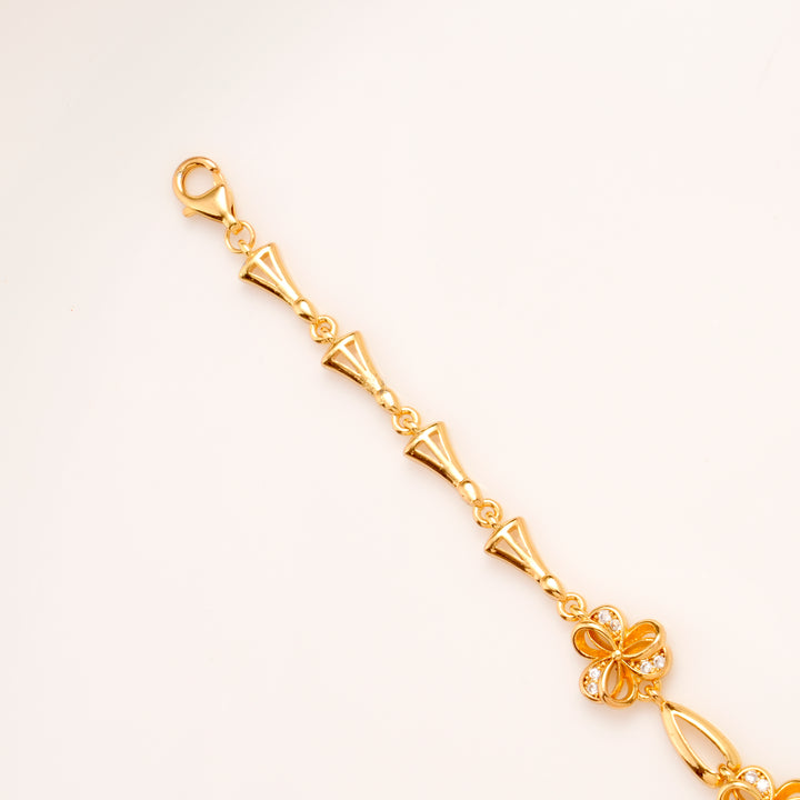 Golden Bloom Charm Bracelet