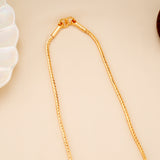 Elegant Flat Woven Gold Plated Chain