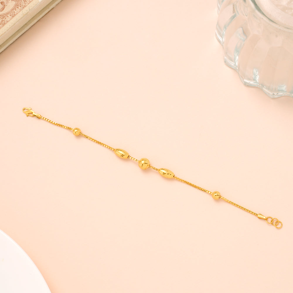 Minimal Gold Ball Bracelet for Women