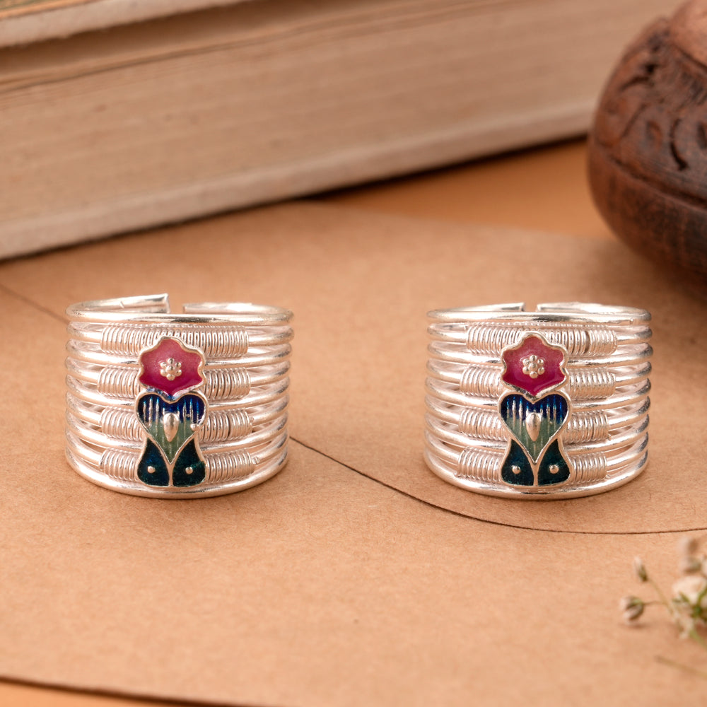 Exclusive Enamel Design Silver Metti
