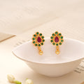 Regal Ruby Emerald Golden Earring