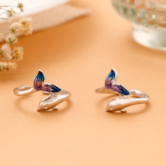 Silver Whale & Butterfly Toe Ring