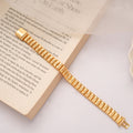 Bold Interlinking Design Golden Bracelet