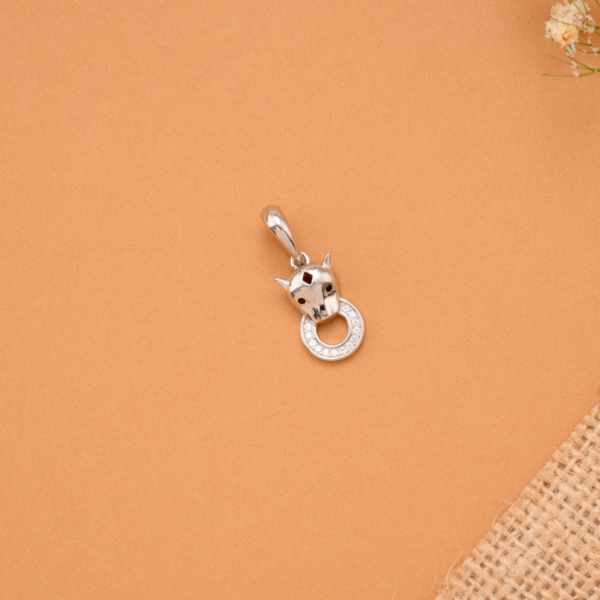 Mystic Cat Hoop Halo Pendant