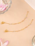 Bead in Triple Toned Gold Anklet