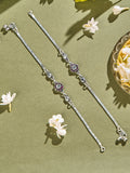 White with Ruby Floral Antique Anklet