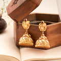 Elegant Golden Heart Design Jhumkas