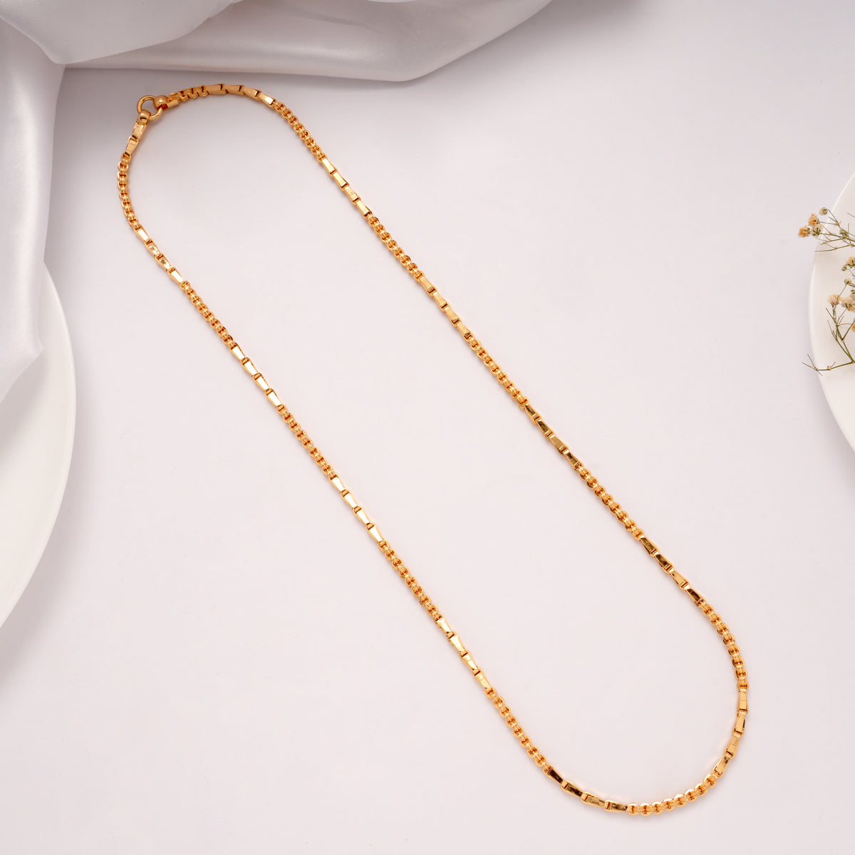 Regal Wheat Textured Golden Chain