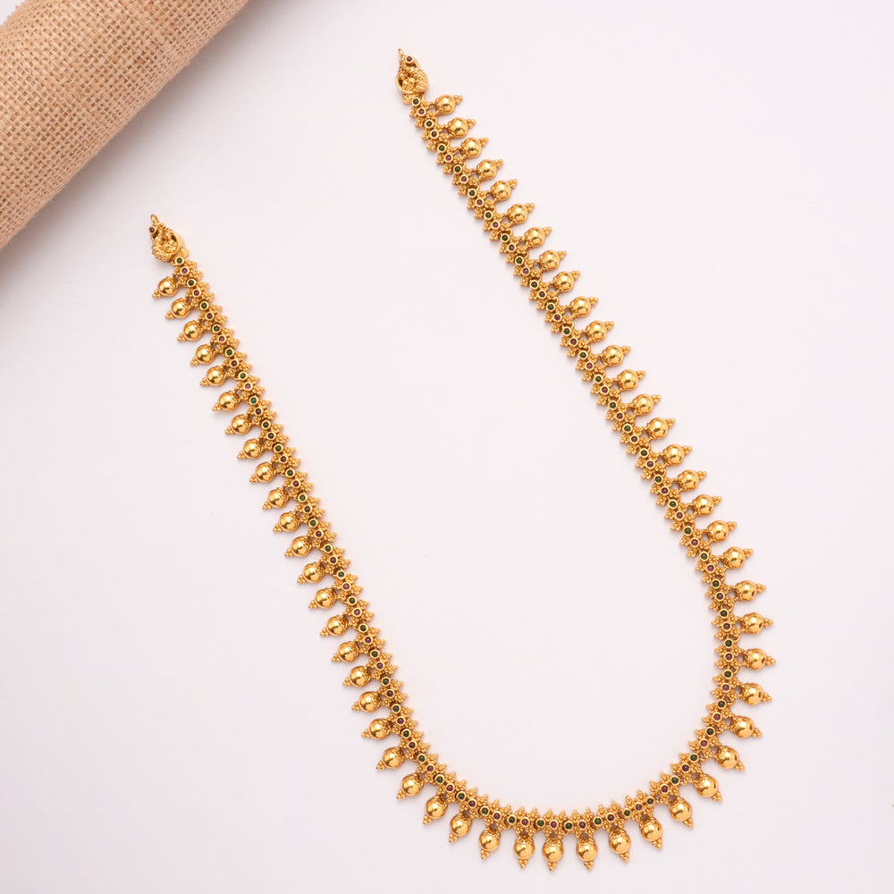 Heritage Two Colour Stone with Golden Balls Drops Haram
