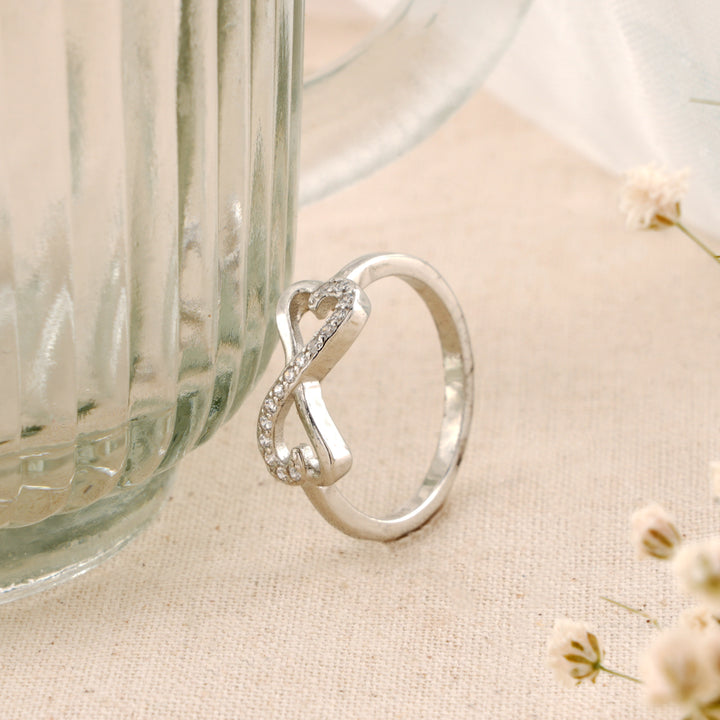Sparkling Infinity Symbol Ring