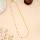 Elegant Flat Woven Gold Plated Chain