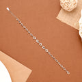 Floral and Gold Infinity Silver Bracelet