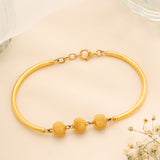Modern Triple Ball Gold Kada