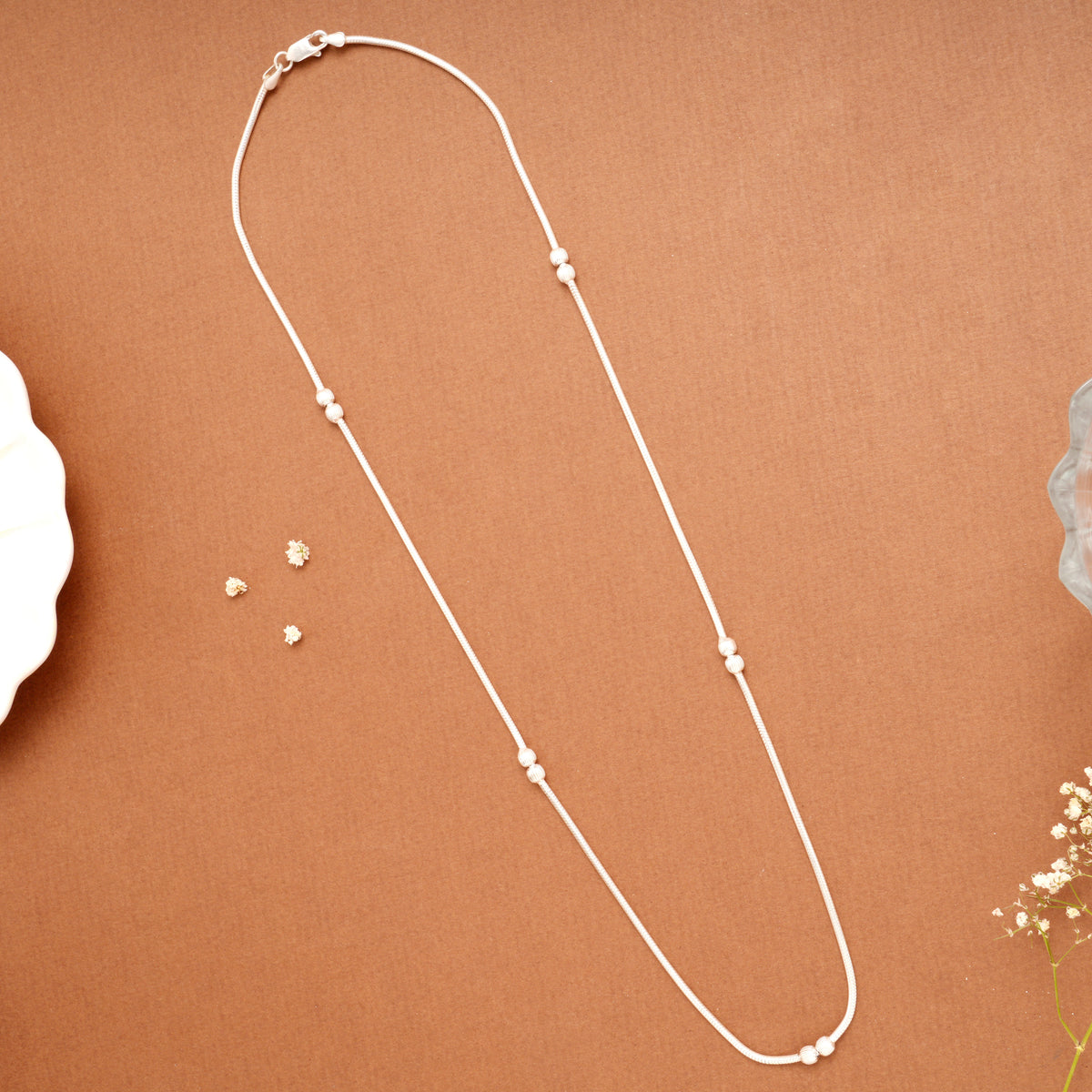 Regal Ball Design Women’s Silver Chain