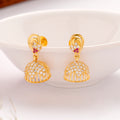 Heart Design Bell Shape Gold Plated Jimikki