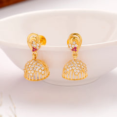 Heart Design Bell Shape Gold Plated Jimikki