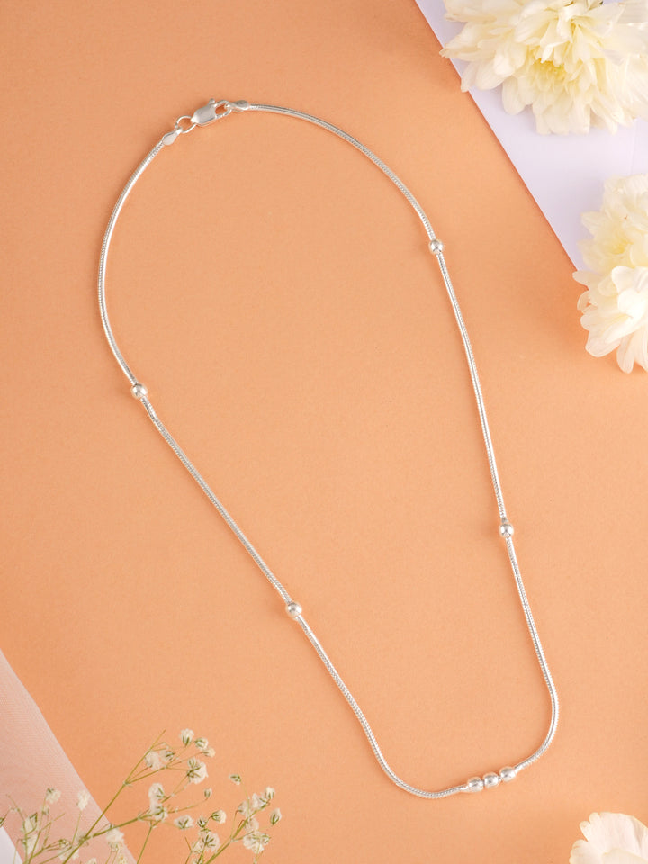 Elegant Ball Silver Chain for Women