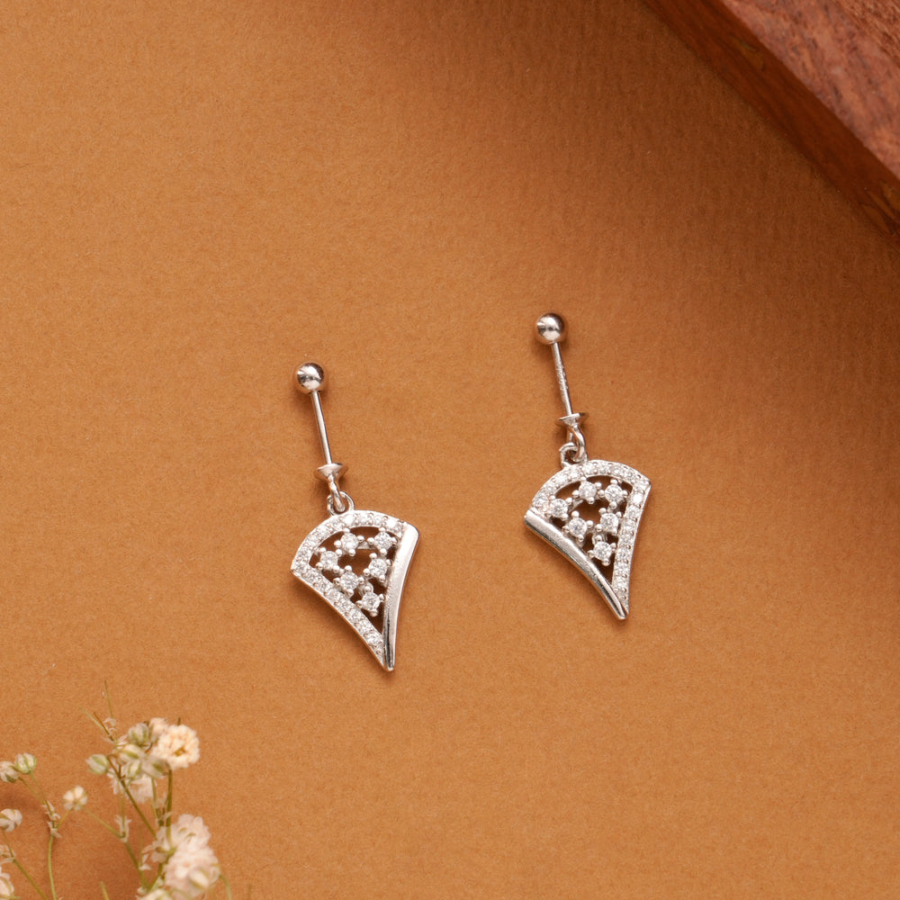 Vibrant Zircon Silver Koppu Earring