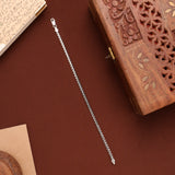 Square Box Link Silver Bracelet