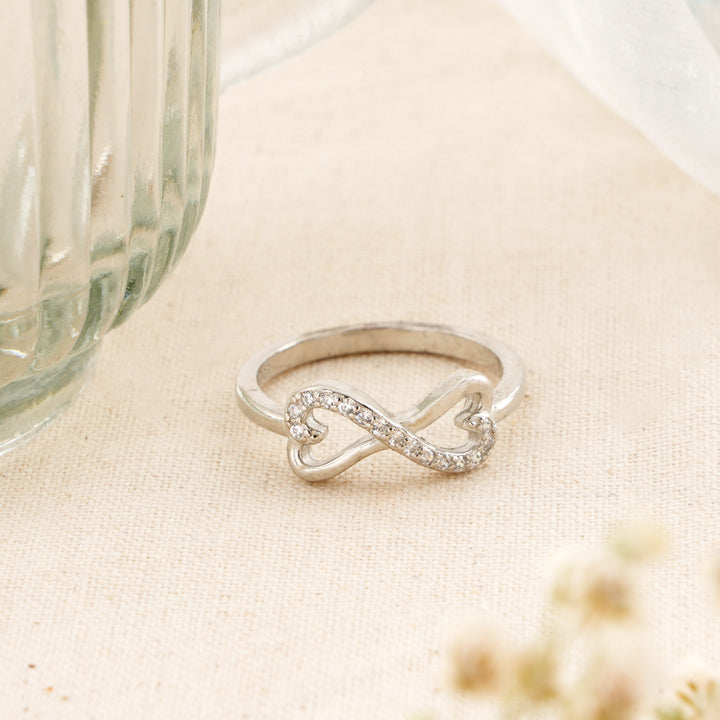 Sparkling Infinity Symbol Ring